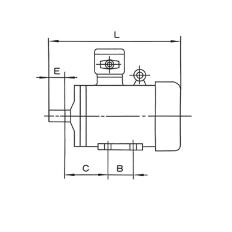 機座帶底腳、端蓋上無凸緣的電動機(B3)