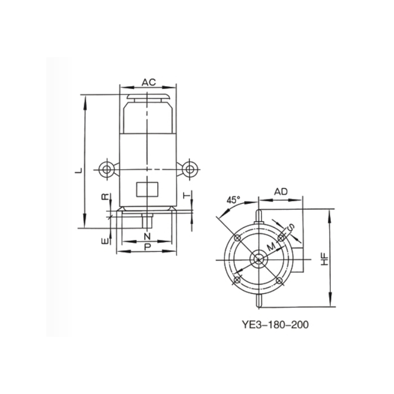 Frame without foot end shield with flange(V1)